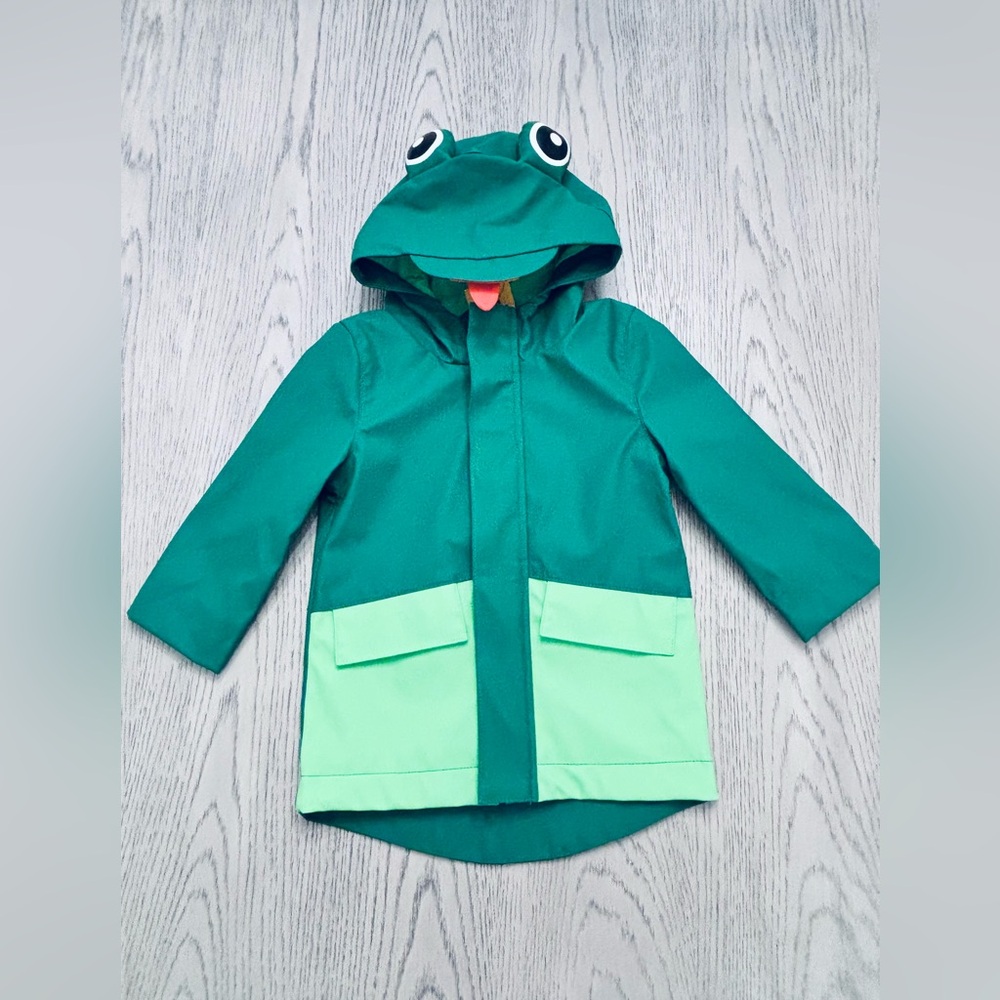 NWT Cat & Jack Frog Raincoat Size 18M - Picture 1 of 8